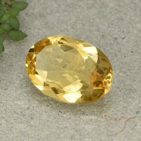 4.52 ct Golden Citrine Stone, Natural Citrine in Oval Facet Shape for Sale