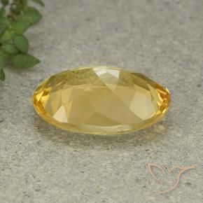Citrine Gemstone in 14 x 10 mm (calibrated) Size for Sale, Citrine Stone in Medium-Light Golden Color