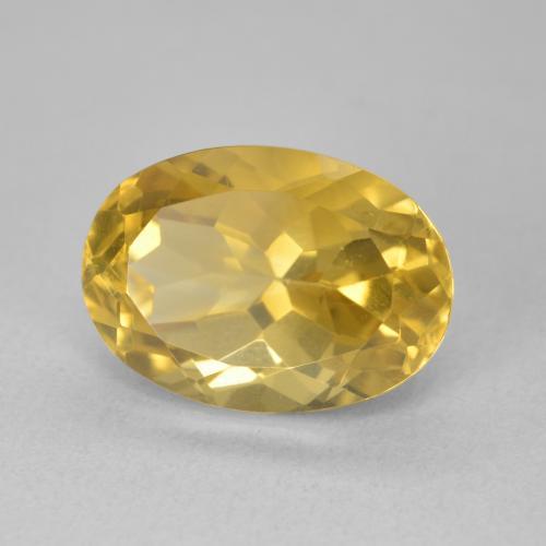 6.48 ct Golden Citrine Stone, Natural Citrine in Oval Facet Shape for Sale