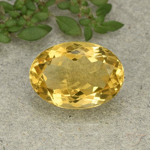 5.49ct Natural Golden Orange Citrine, Oval, VVS-VS