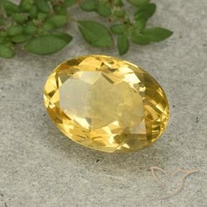 5.49 ct Golden Citrine Stone, Natural Citrine in Oval Facet Shape for Sale