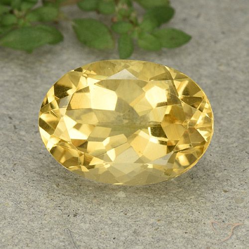 6.07ct Natural Golden Citrine, Oval, VVS-VS