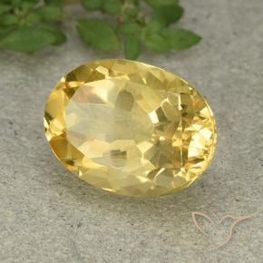 6.07 ct Golden Citrine Stone, Natural Citrine in Oval Facet Shape for Sale