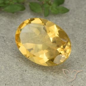 5.25 ct Golden Citrine Stone, Natural Citrine in Oval Facet Shape for Sale