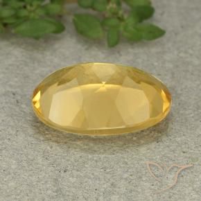 Citrine Gemstone in 14 x 10 mm (calibrated) Size for Sale, Citrine Stone in Medium Golden Color