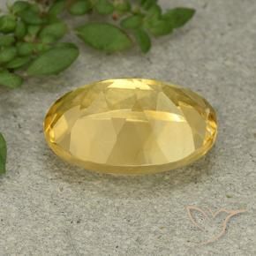 Citrine Gemstone in 14 x 10 mm (calibrated) Size for Sale, Citrine Stone in Medium Golden Color