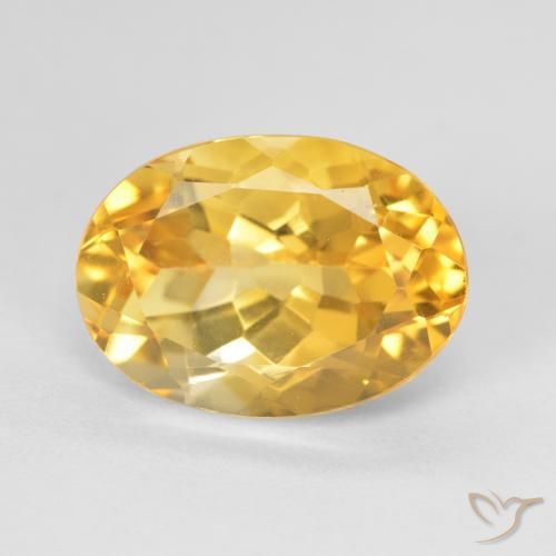 6.40ct Natural Golden Orange Citrine, Oval, VVS-VS