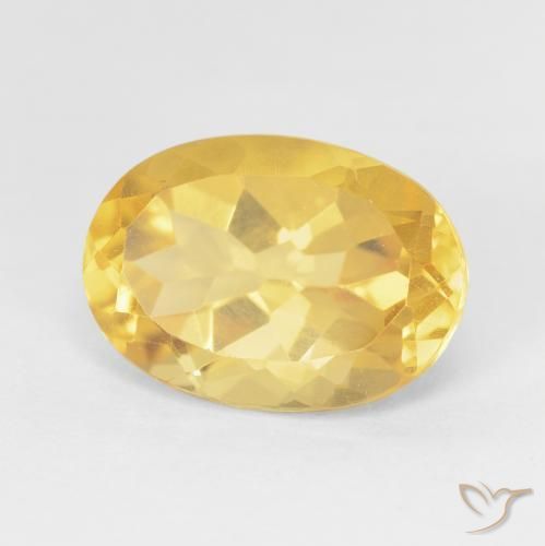 6.22 ct Golden Citrine Stone, Natural Citrine in Oval Facet Shape for Sale