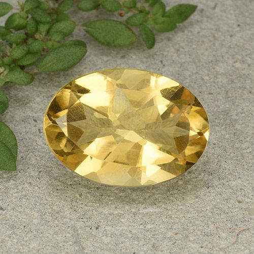 5.32ct Natural Golden Orange Citrine, Oval, VVS-VS