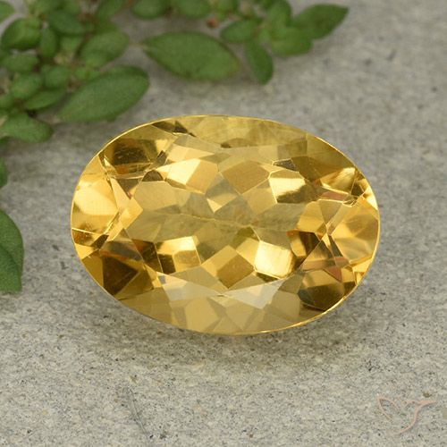 5.91ct Natural Golden Orange Citrine, Oval, VVS-VS