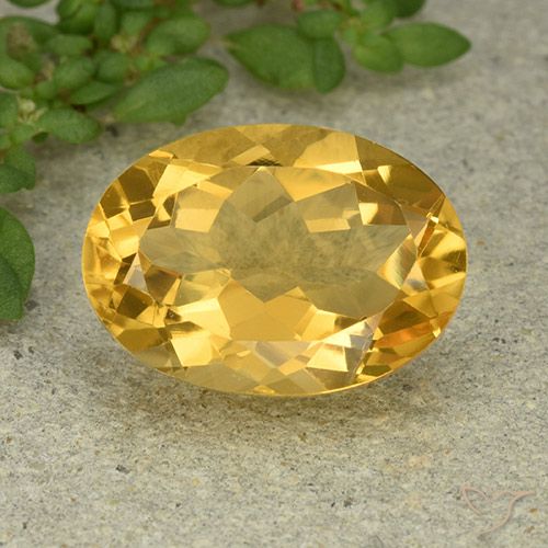 5.73ct Natural Medium Golden Citrine, Oval, VVS