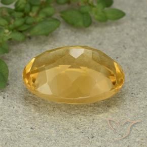 Citrine Gemstone in 14 x 10 mm (calibrated) Size for Sale, Citrine Stone in Golden Orange Color
