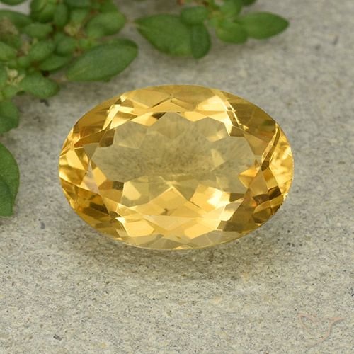 5.15ct Natural Medium Golden Citrine, Oval, VVS