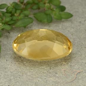 Citrine Gemstone in 14 x 10 mm (calibrated) Size for Sale, Citrine Stone in Medium Golden Color