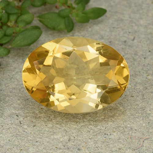 5.13ct Natural Golden Orange Citrine, Oval, VVS
