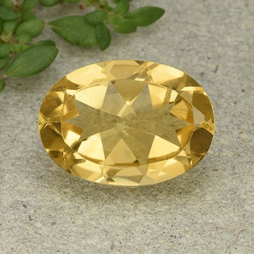 5.19ct Natural Golden Orange Citrine, Oval, VS