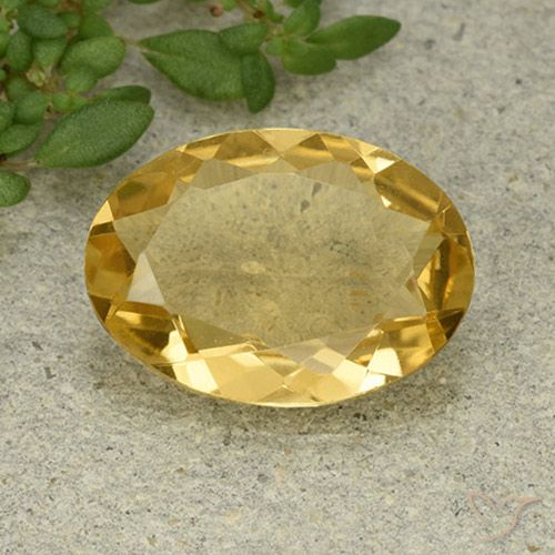 3.99ct Natural Golden Orange Citrine, Oval, VVS