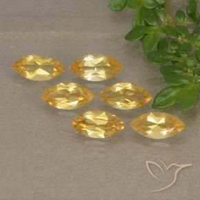 1.33 ctw Golden Citrine Stones, Natural Citrine in Marquise Facet Shape for Sale
