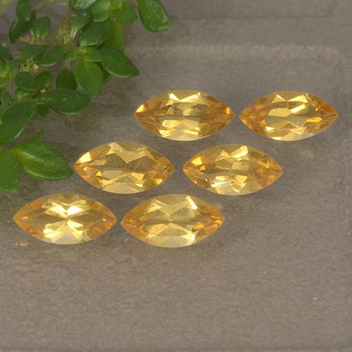 Golden Citrine Gem - 0.2ct Marquise Facet (ID: 493183)