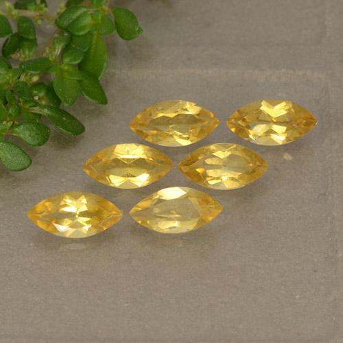 Golden Orange Citrine Gem - 0.2ct Marquise Facet (ID: 493189)