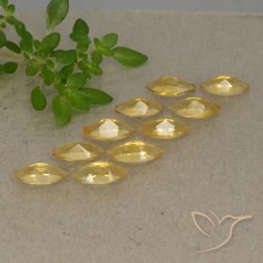 Citrine Gemstones in 6.1 x 3 mm Size for Sale, Citrine Stones in Gold Color