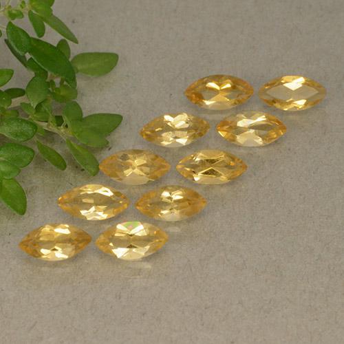 Bright Gold Citrine Gem - 0.2ct Marquise Facet (ID: 493386)