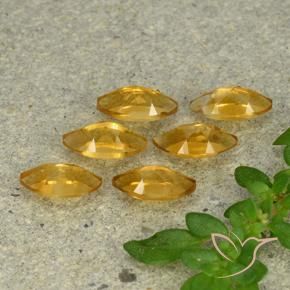Citrine Gemstones in 5.9 x 3 mm Size for Sale, Citrine Stones in Orange-Gold Color