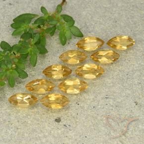 2.13 ctw Golden Citrine Stones, Natural Citrine in Marquise Facet Shape for Sale