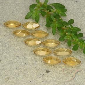 Citrine Gemstones in 6 x 2.9 mm Size for Sale, Citrine Stones in Golden Orange Color