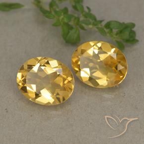 4.59 ctw Golden Citrine Stones, Natural Citrine in Oval Facet Shape for Sale