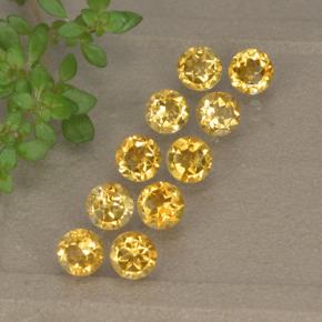 1.6ct Round Facet Yellow Citrine for sale thumb image of 1.6ct Round Facet Yellow Citrine (ID: 494604)
