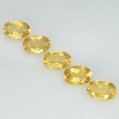 Light Gold Цитрин Камень - 0.4ct Фасетный Овал (ID: 496957)