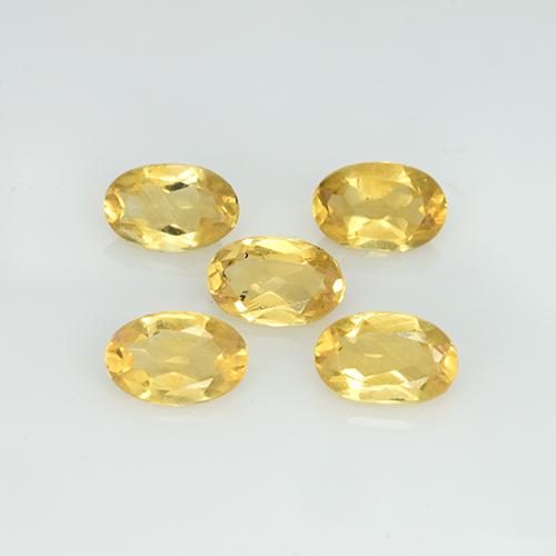 1.73 ctw Yellow Citrine Stones, Natural Citrine in Oval Facet Shape for Sale