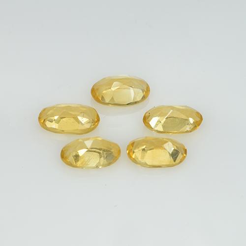 Citrine Gemstones in 6 x 4 mm (calibrated) Size for Sale, Citrine Stones in Light Gold Color