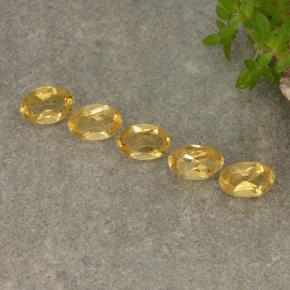 1.80 ctw Yellow Citrine Stones, Natural Citrine in Oval Facet Shape for Sale