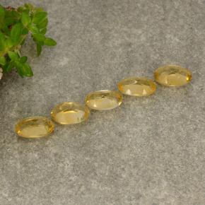 Citrine Gemstones in 6 x 4 mm (calibrated) Size for Sale, Citrine Stones in Light Golden-Yellow Color