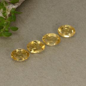 1.33 ctw Golden Citrine Gemstones, Citrine Gems in Oval Facet Shape for Sale.