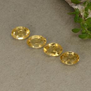 1.33 ctw Golden Citrine Stones, Natural Citrine in Oval Facet Shape for Sale