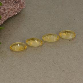 Citrine Gemstones in 5.7 x 4 mm Size for Sale, Citrine Stones in Medium Golden Color
