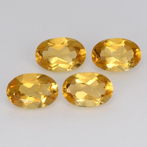 Deep Gold Цитрин Камень - 0.4ct Фасетный Овал (ID: 496981)