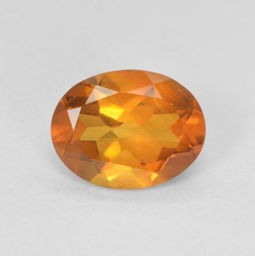 Arancione scuro Citrino Gem - 1.6ct Ovale sfaccettato (ID: 497477)