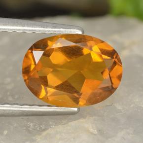 Medium Orange Цитрин Камень - 1.5ct Фасетный Овал (ID: 497480)