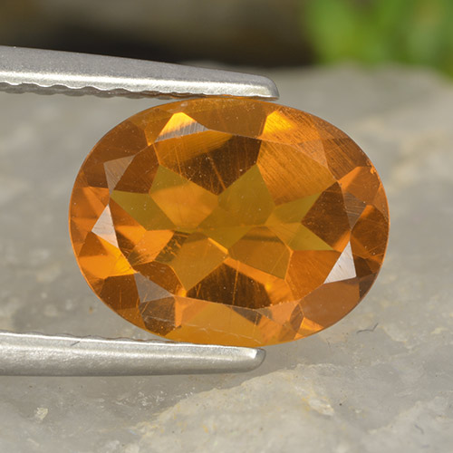 Medium Orange Citrine Gem - 1.6ct Oval Facet (ID: 497481)