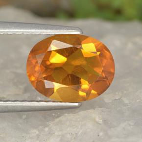 Apricot Orange Цитрин Камень - 1.6ct Фасетный Овал (ID: 497489)