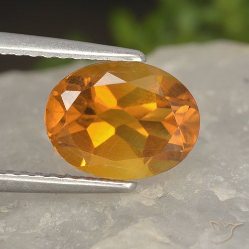 Medium Orange Citrino Gem - 1.8ct Ovale sfaccettato (ID: 497493)