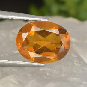 Medium Orange Цитрин Камень - 1.5ct Фасетный Овал (ID: 497495)