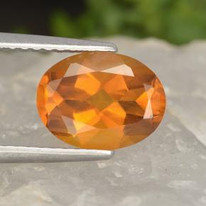 Темно-оранжевый Цитрин Камень - 1.5ct Фасетный Овал (ID: 497499)