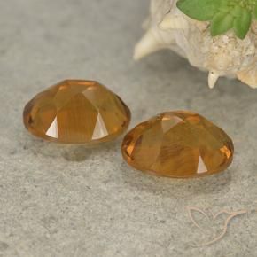 Citrine Gemstones in 9 x 7 mm (calibrated) Size for Sale, Citrine Stones in Brownish Orange Color