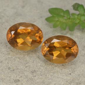Orange Brown Citrine Gem - 1.8ct Oval Facet (ID: 497520)