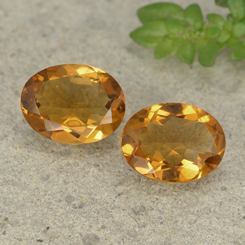 Medium Orange Citrino Gem - 1.3ct Ovale sfaccettato (ID: 497523)